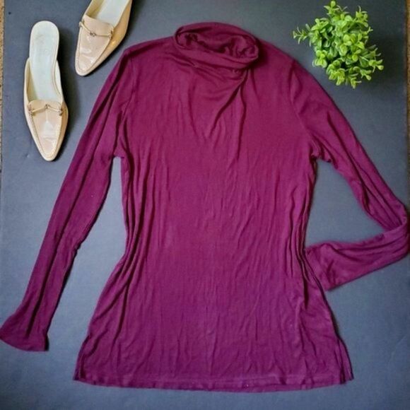 Jones new York Maroon Turtle neck sweater - Picture 1 of 11